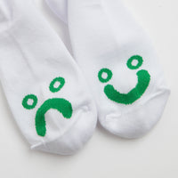 Polar Happy Sad Socks - White / Green thumbnail