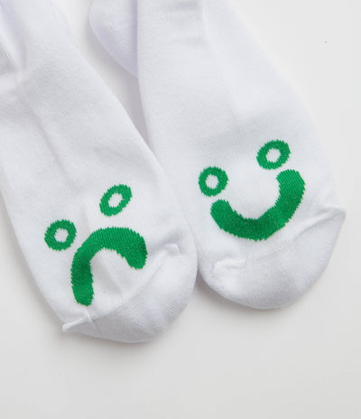 Polar Happy Sad Socks - White / Green