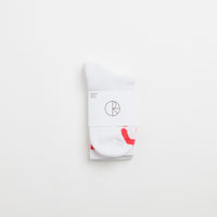 Polar Happy Sad Socks - White / Red thumbnail