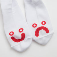 Polar Happy Sad Socks - White / Red thumbnail