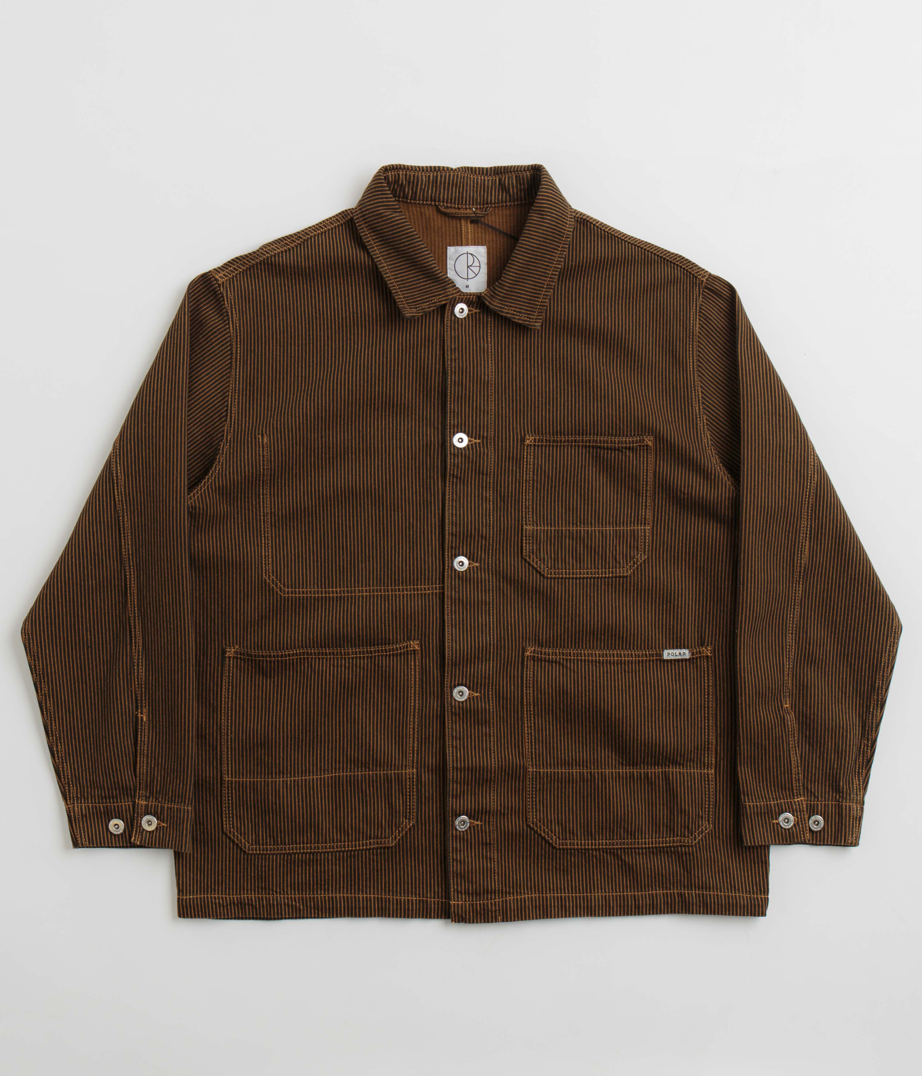 Polar Hickory Stripe Ezra Jacket in Rust