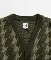 Polar Houndstooth Louis Cardigan - Green | Flatspot