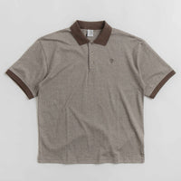 Polar Illusion Surf Polo Shirt in Brown thumbnail