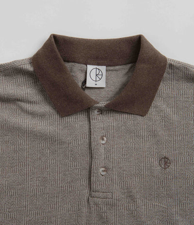 Polar Illusion Surf Polo Shirt in Brown
