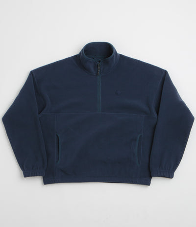 Polar Ivan Half Zip Sweatshirt in Grey Blue