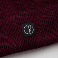 Polar Merino Lines Beanie - Wine / Navy thumbnail