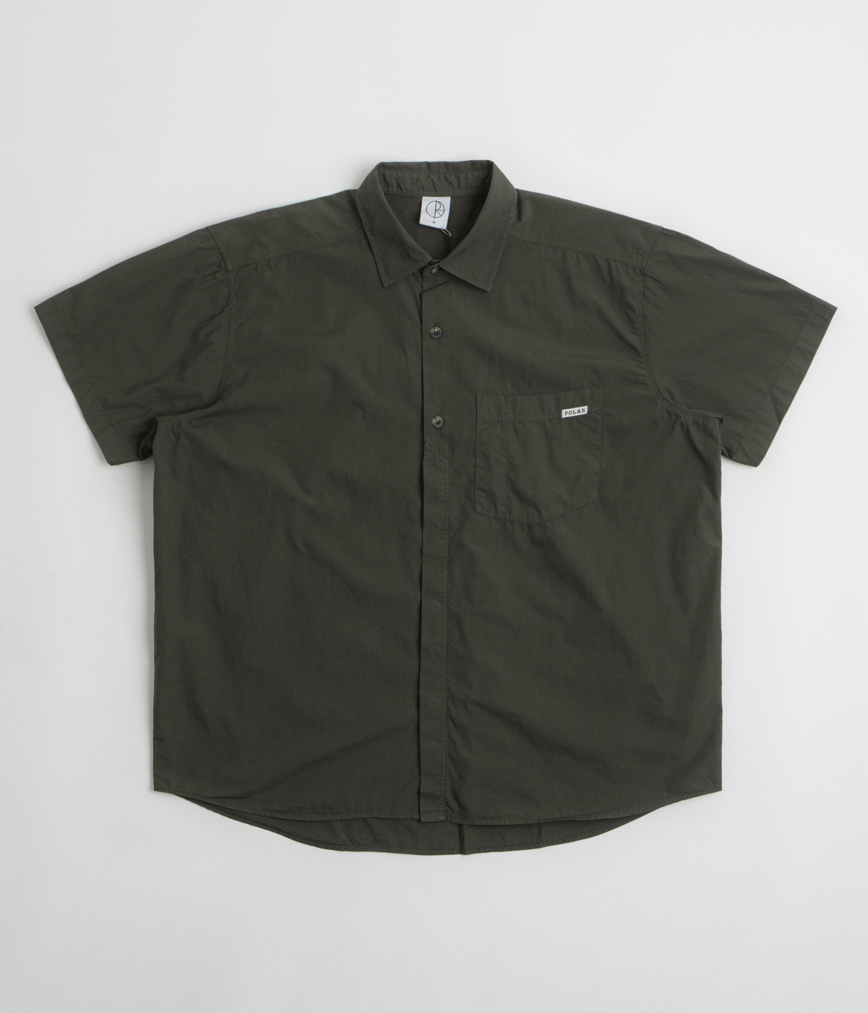 Polar Mitch Short Sleeve Shirt in Dirty Black