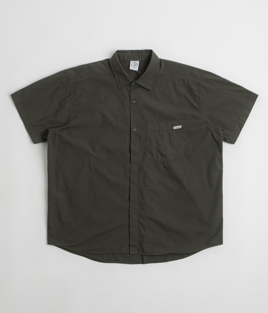 Polar Mitch Short Sleeve Shirt in Dirty Black