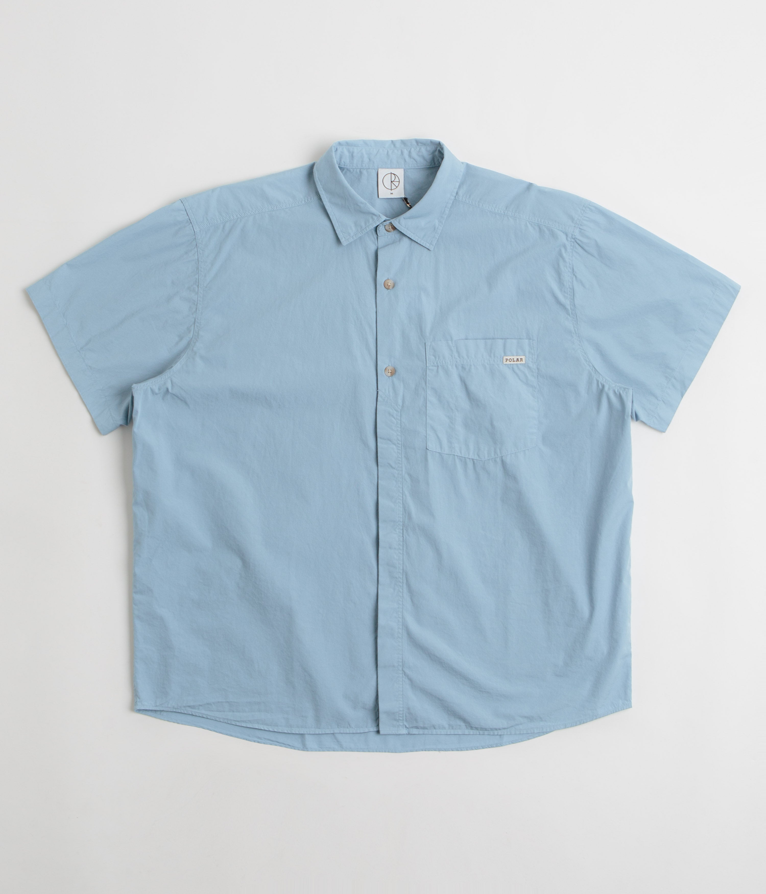 Polar Mitch Short Sleeve Shirt in Dove Blue