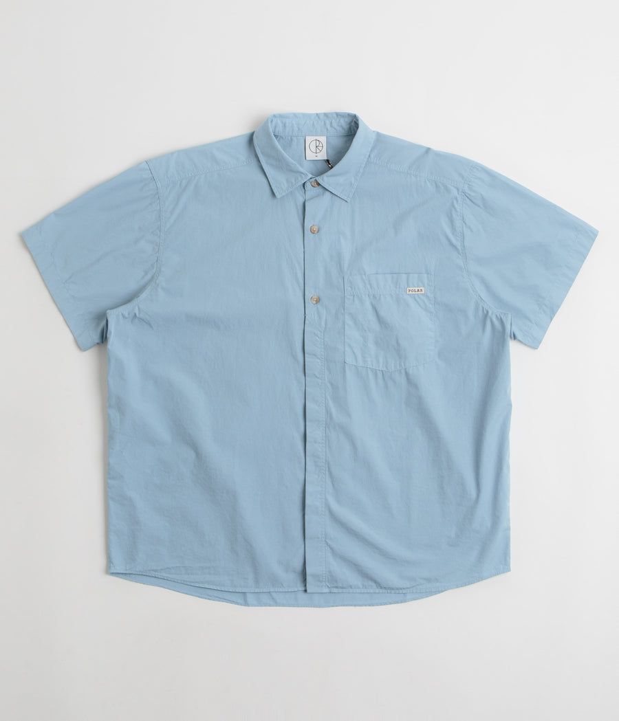 Polar Mitch Short Sleeve Shirt in Dove Blue