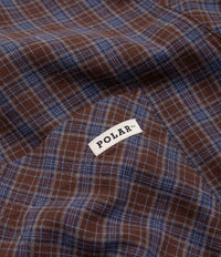 Polar Mitchell Poplin Shirt - Brown / Blue | Flatspot