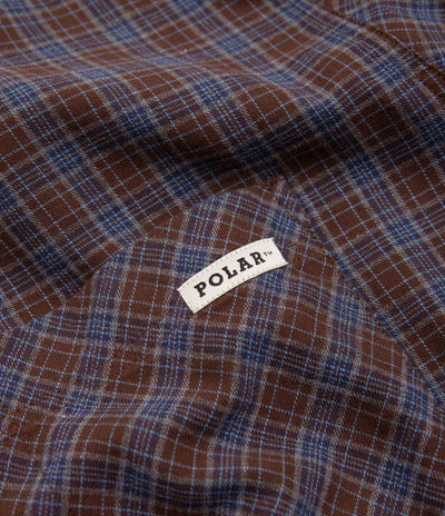Polar Mitchell Poplin Shirt - Brown / Blue