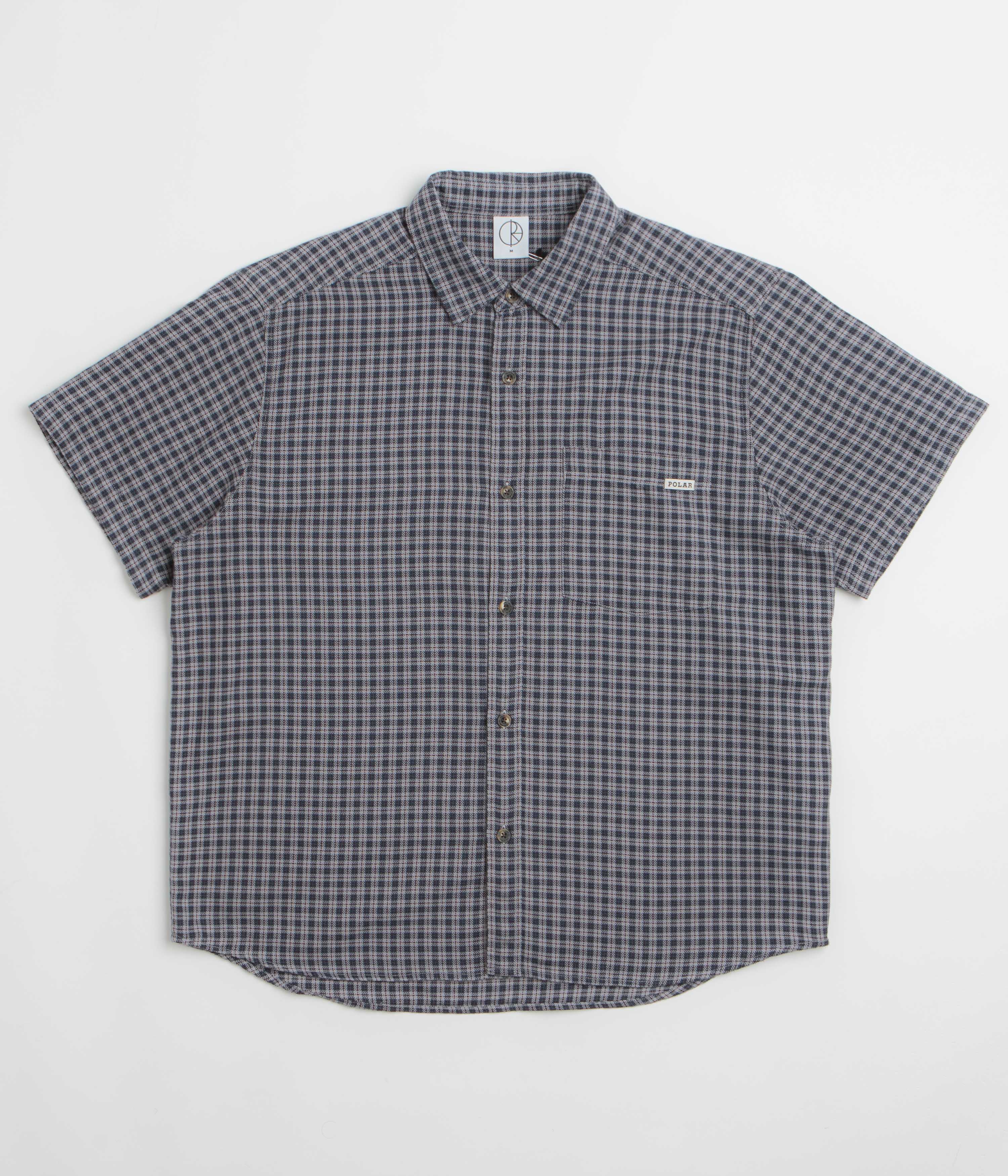 Polar Mitchell Short Sleeve Shirt - Petrol / Bordeaux
