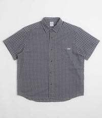 Polar Mitchell Short Sleeve Shirt in Petrol and Bordeaux