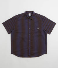 Polar Mitchell Short Sleeve Shirt in Purple and Chocolate