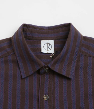 Polar Mitchell Short Sleeve Shirt in Purple and Chocolate