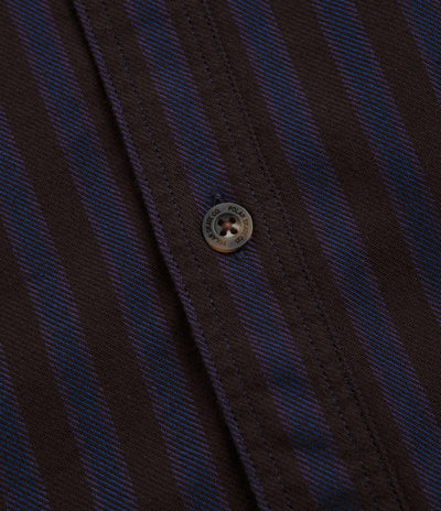 Polar Mitchell Short Sleeve Shirt in Purple and Chocolate