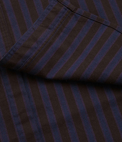 Polar Mitchell Short Sleeve Shirt in Purple and Chocolate