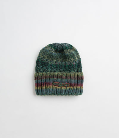 Polar Multi Beanie in Blue and Wine / Green