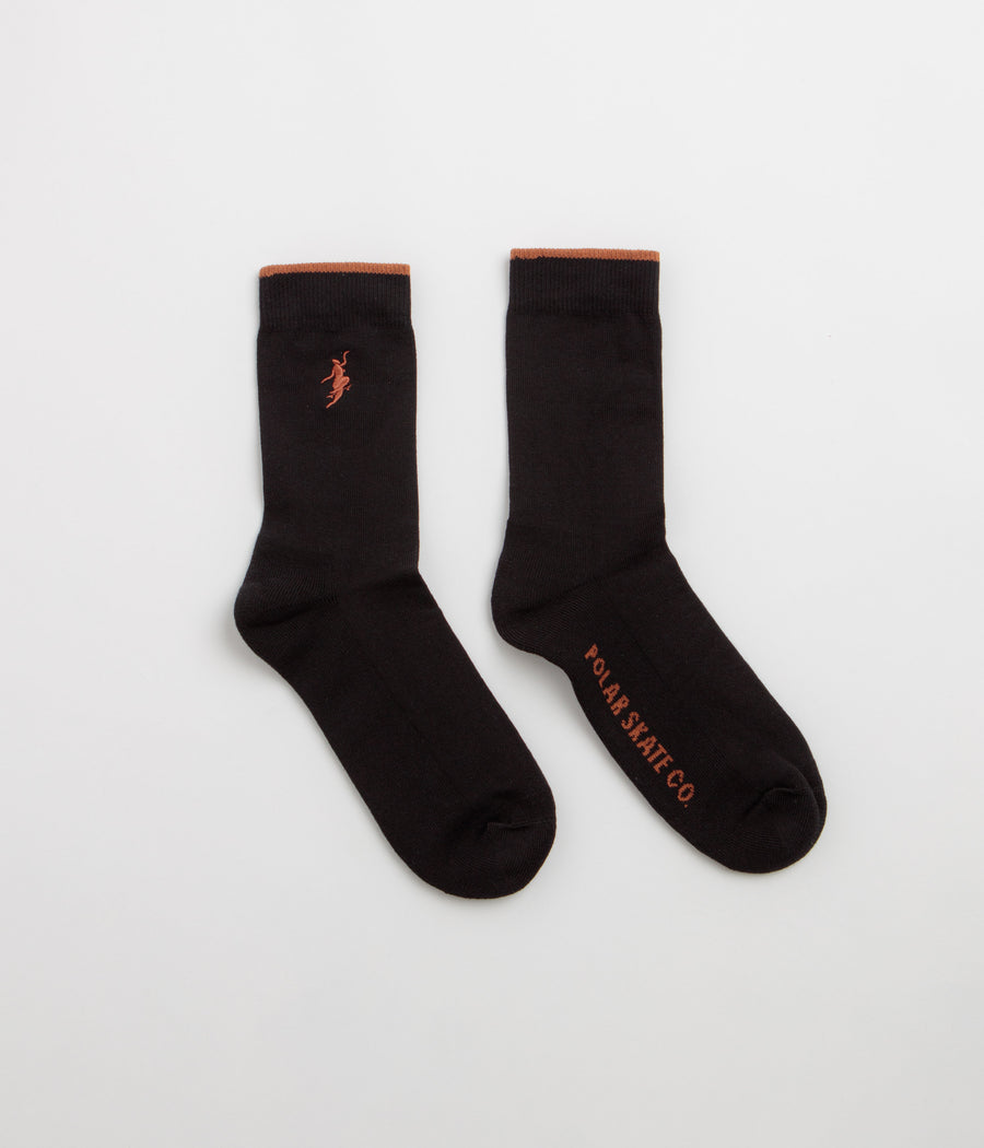 Polar No Complies Forever Socks - Black / Caramel