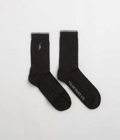 Polar No Complies Forever Socks in Black and Grey