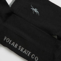 Polar No Complies Forever Socks in Black and Grey thumbnail
