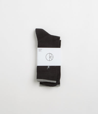 Polar No Complies Forever Socks in Black and Grey