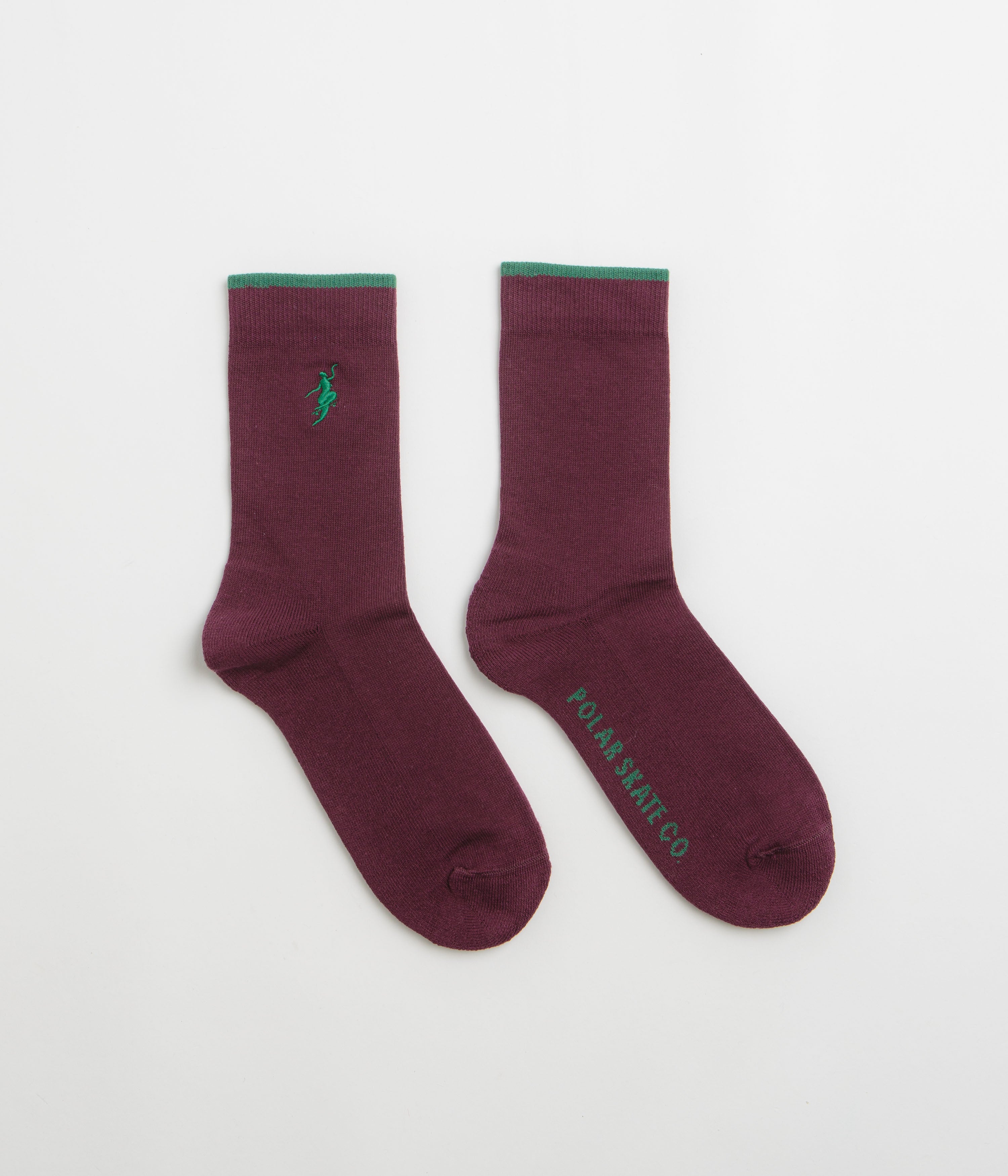 Polar No Complies Forever Socks - Bordeaux / Green