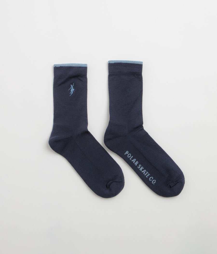 Polar No Complies Forever Socks - Navy / Light Blue