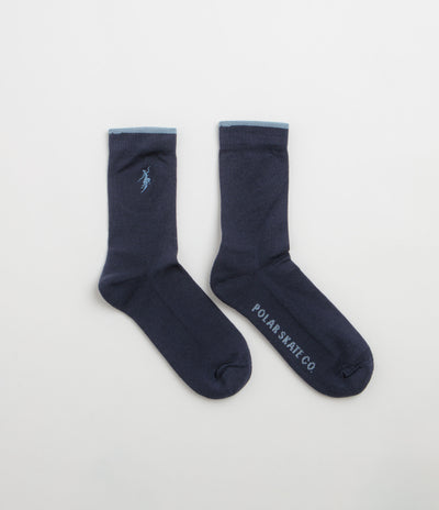 Polar No Complies Forever Socks - Navy / Light Blue