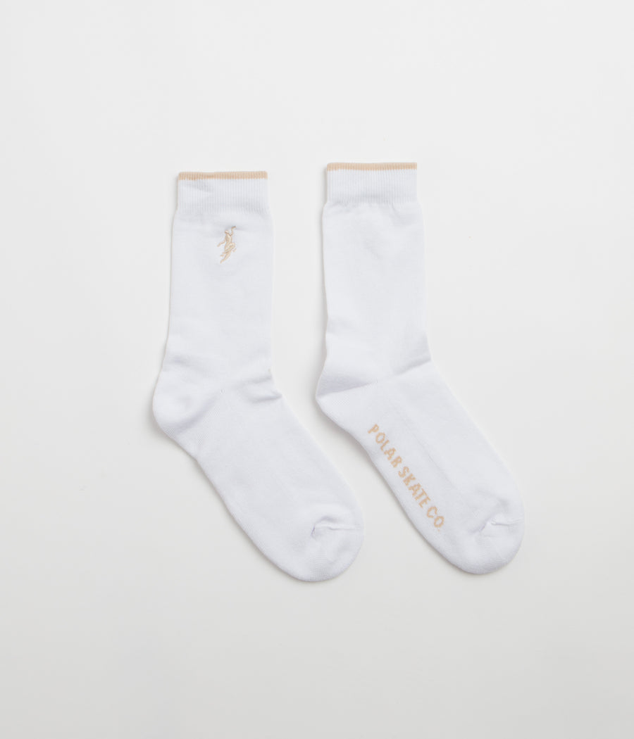 Polar No Complies Forever Socks - White / Sand