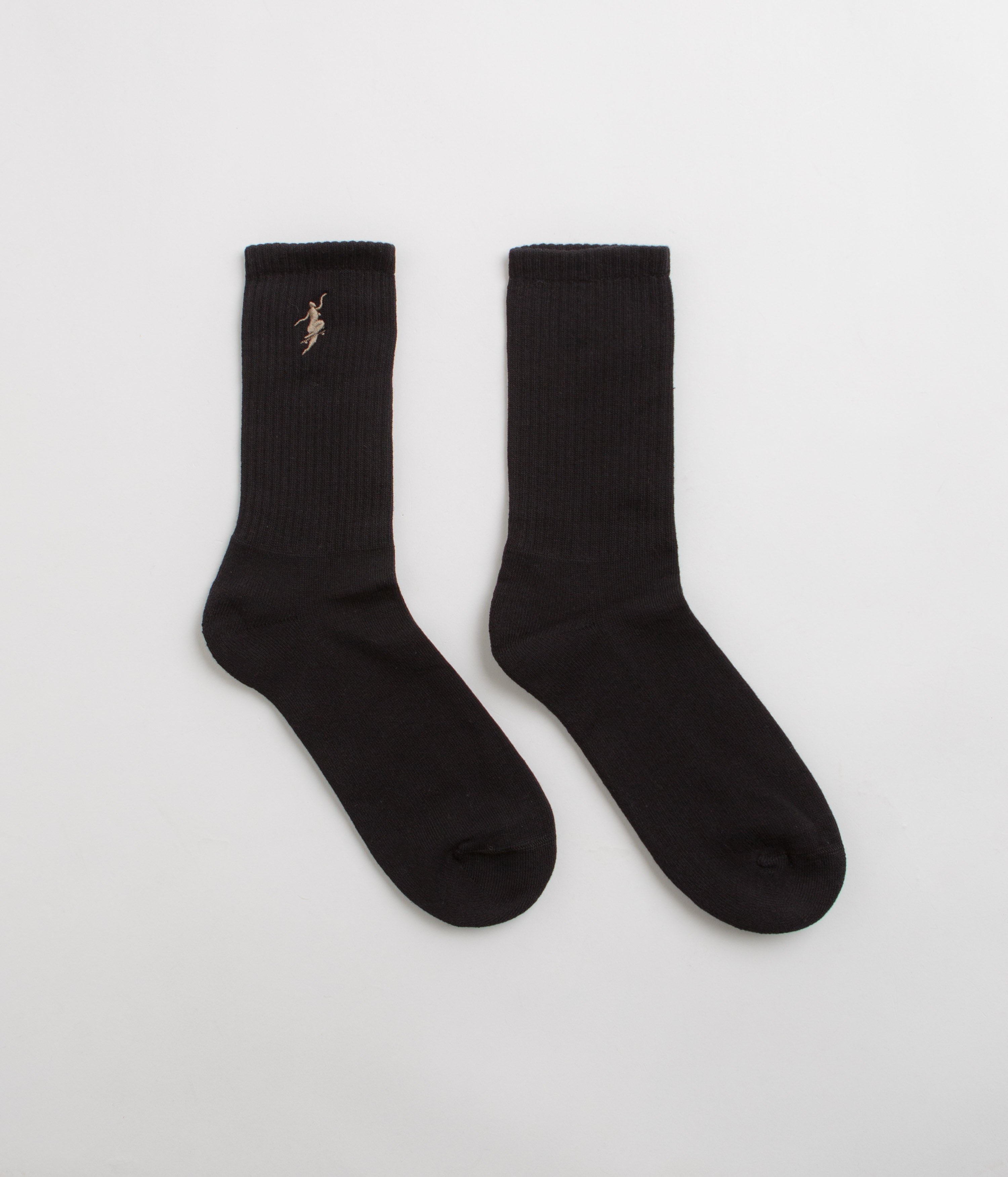 Polar No Comply Socks in Black and Brown