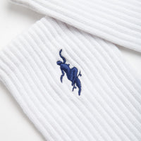 Polar No Comply Socks in White and Dark Blue thumbnail