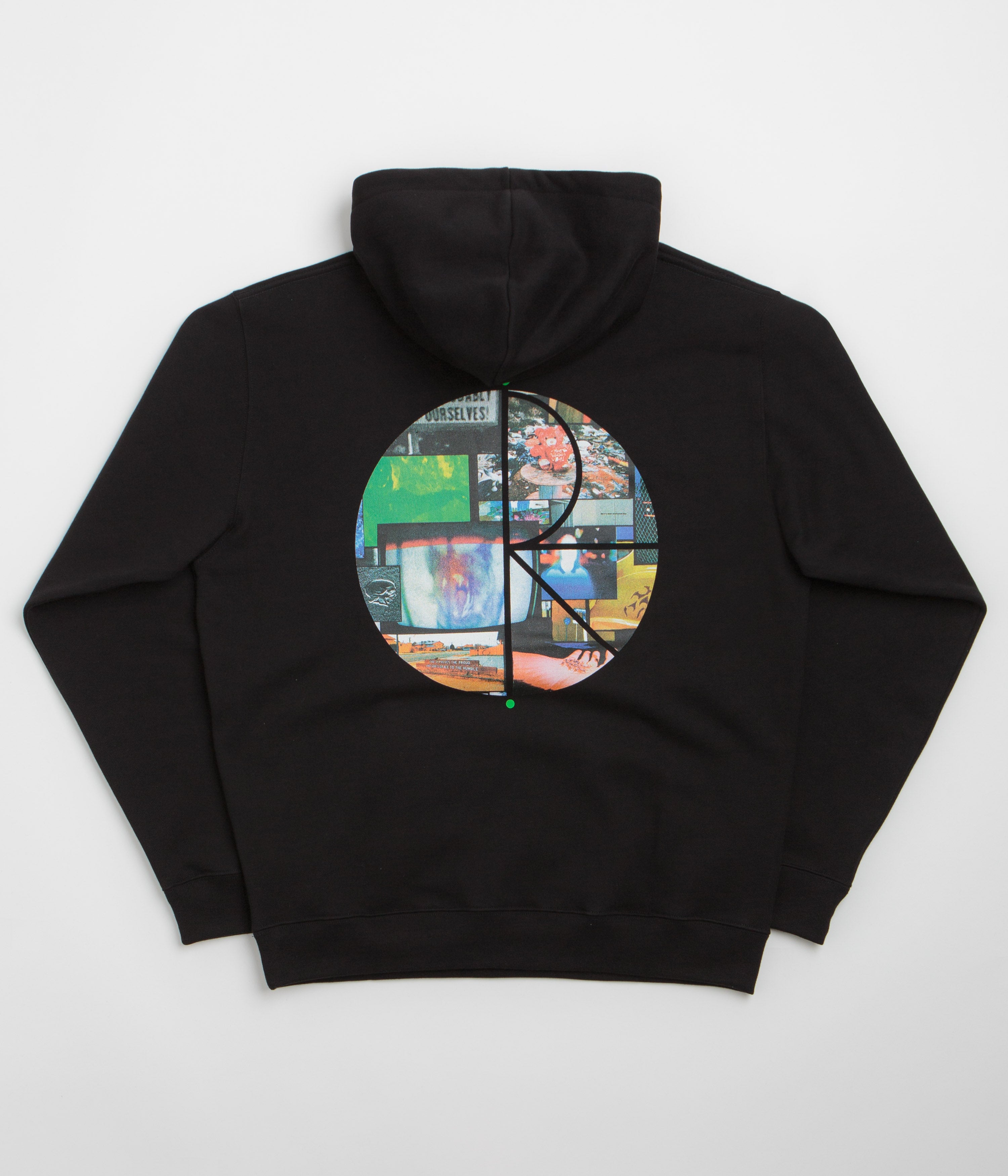 Polar Ourselves Collage Fill Logo Dave Hoodie in Black