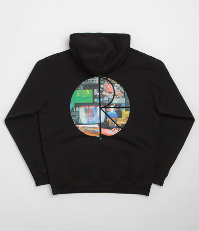 Polar Ourselves Collage Fill Logo Dave Hoodie in Black