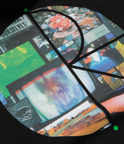 Polar Ourselves Collage Fill Logo Dave Hoodie in Black