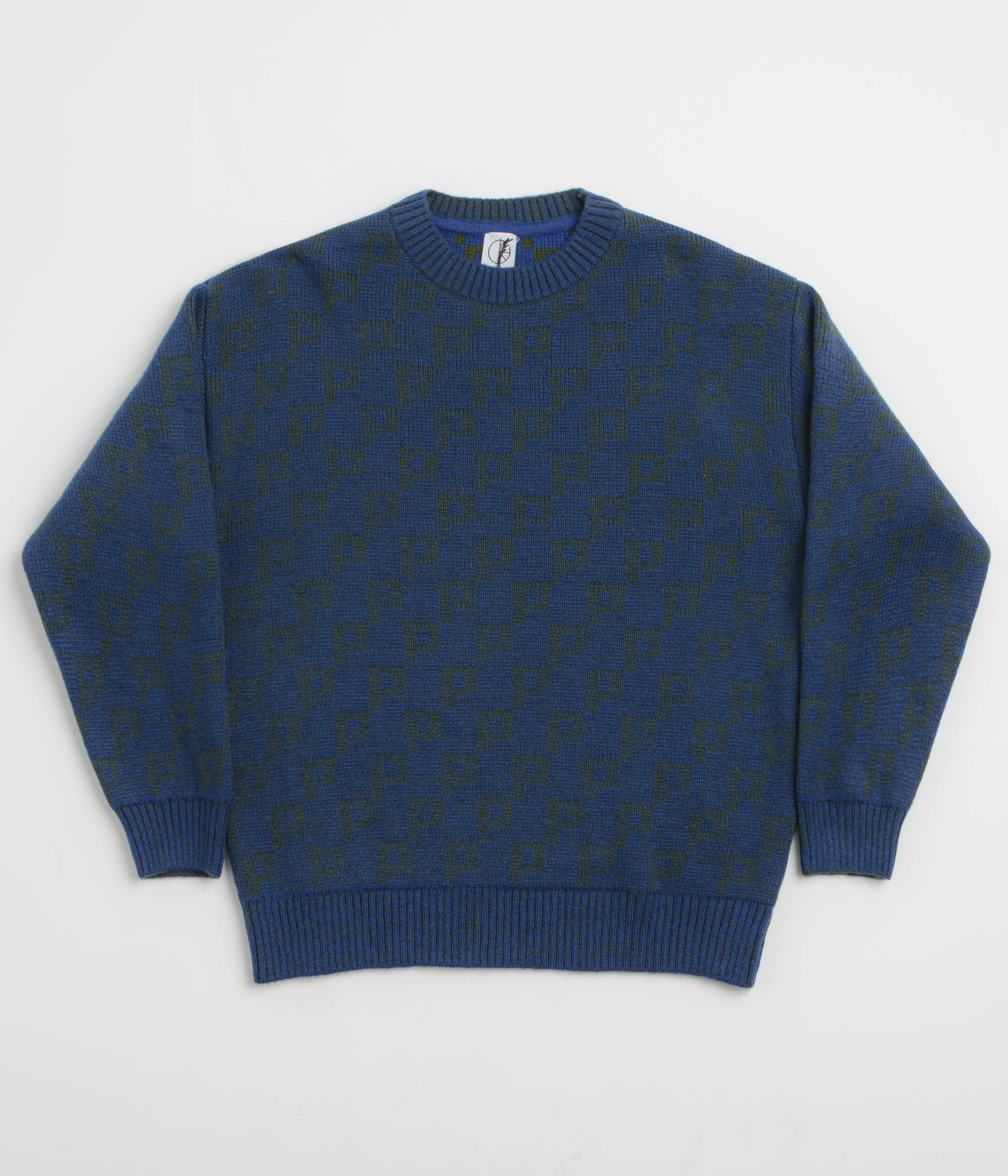 Polar P Pattern George Sweatshirt in Blue and Green