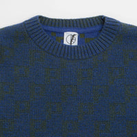 Polar P Pattern George Sweatshirt in Blue and Green thumbnail
