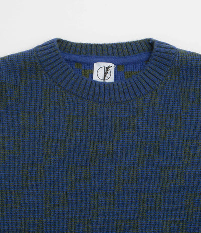 Polar P Pattern George Sweatshirt in Blue and Green