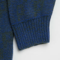 Polar P Pattern George Sweatshirt in Blue and Green thumbnail