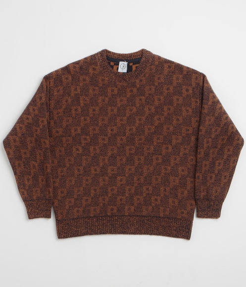 Polar P Pattern George Sweatshirt - Navy / Orange