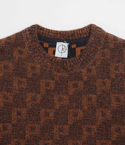 Polar P Pattern George Sweatshirt in Navy and Orange