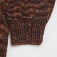 Polar P Pattern George Sweatshirt in Navy and Orange thumbnail