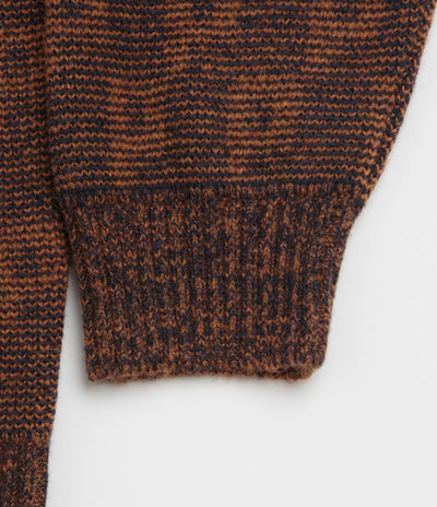 Polar P Pattern George Sweatshirt in Navy and Orange