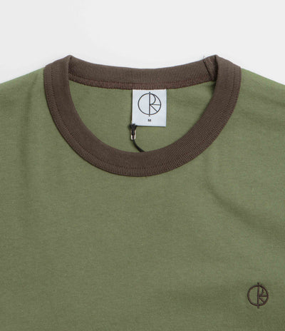 Polar Ringer T-Shirt in Army Green and Brown