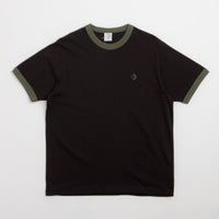 Polar Ringer T-Shirt - Black / Uniform Green thumbnail