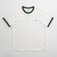 Polar Ringer T-Shirt in Cloud White and Dark Green thumbnail
