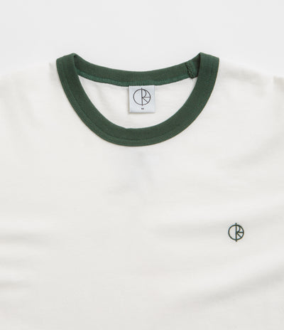 Polar Ringer T-Shirt in Cloud White and Dark Green