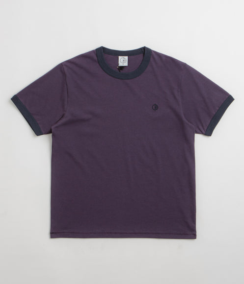Polar Ringer T-Shirt - Dark Violet / Navy