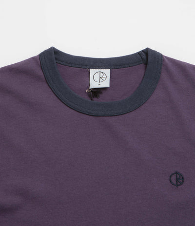 Polar Ringer T-Shirt in Dark Violet and Navy